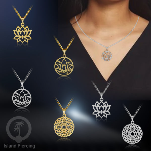Steel Chain Necklace with Charm, Aksesoris Kalung Stainless dengan Liontin kecil