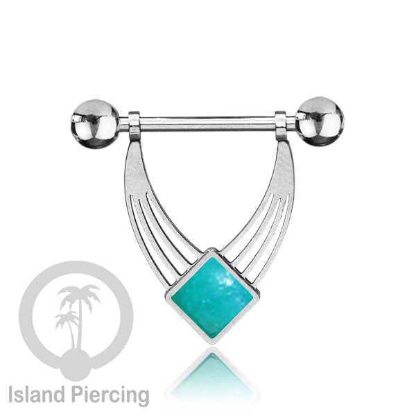 Tindik Puting Stainless warna Silver motif unik dan epoxy banyak pilihan warna. Nipple Body Piercing Jewelry