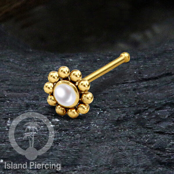 Nose Pin Piercing Jewelry Perhiasan Hidung banyak variasi warna gold dengan Kristal dan Batu