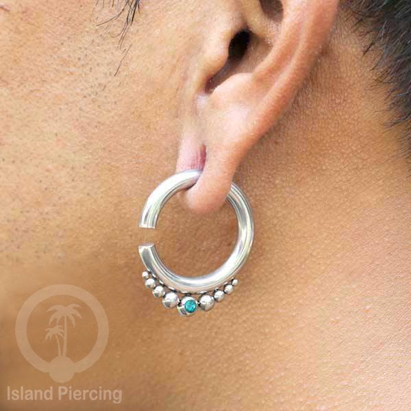 Tindik stainless body piercing, lingkaran terbuka dengan las bola pakai tangan
