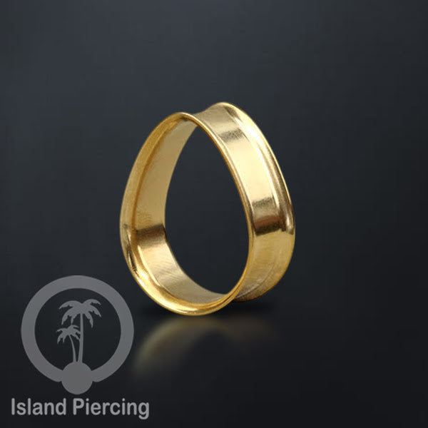 Steel Ear-tunnel Tear Drop Plug Piercing Stainless warna Silver, Black, Gold & Rose gold