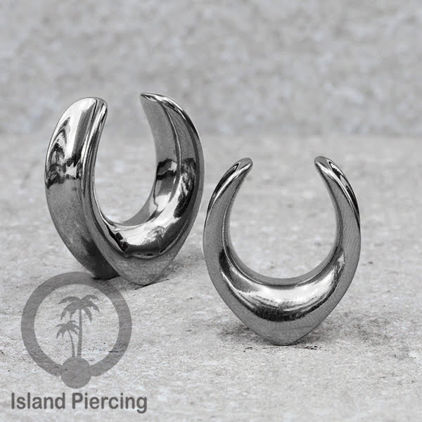 Anting Steel Ear-tunnel Body Jewelry Plug Stainless saddle style