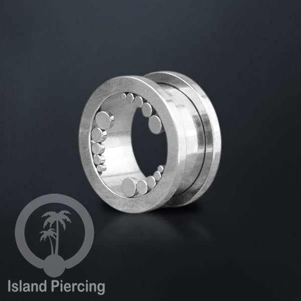 Anting tunnel Piercing stainless warna silver cocok untuk body jewelry