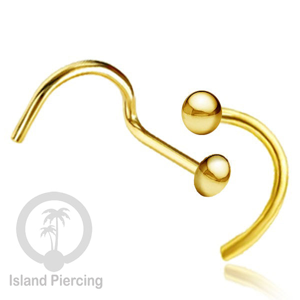 Nose screw piercing jewelry perhIasan hidung warna silver, gold dan rose gold