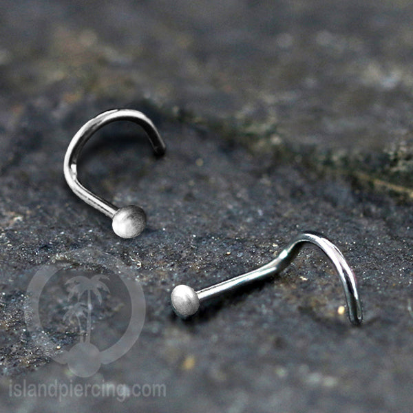 Nose screw piercing jewelry perhIasan hidung warna silver, gold dan rose gold