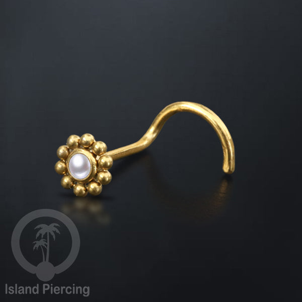 Nose screw Piercing Jewelry Perhiasan Tindik hidung dengan banyak variasi batu yang manis