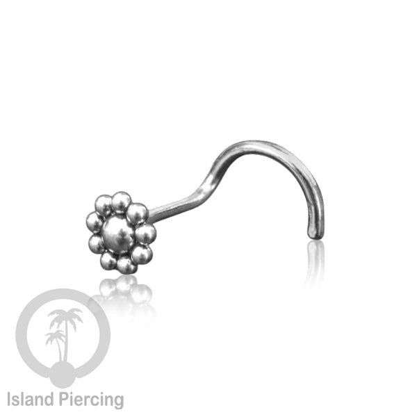 Perhiasan Tindik Hidung Stainless Nose Piercing Jewelry model las bola warna silver