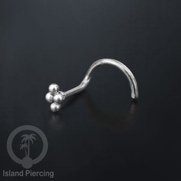 Perhiasan Tindik Hidung Stainless Nose Piercing Jewelry model las bola warna silver
