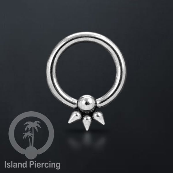 BCR piercing stainless warna silver, tindik tragus, daith, helix, tindik alis dan septum ring