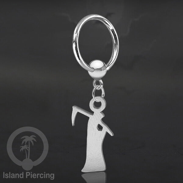 BCR Piercing Stainless warna silver Tindik model Gothic Halloween, Tengkorak, sihir, peti...