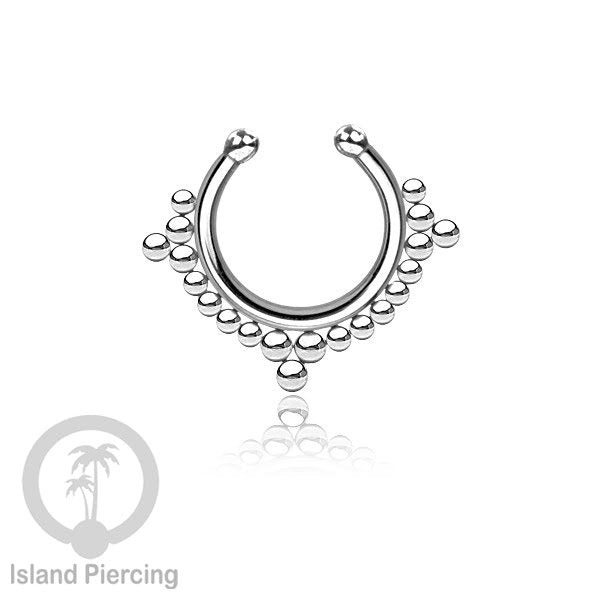 Perhiasan Tindik Septum palsu, Nose Piercing Jewelry tanpa lubang banyak pilihan desain warna silver
