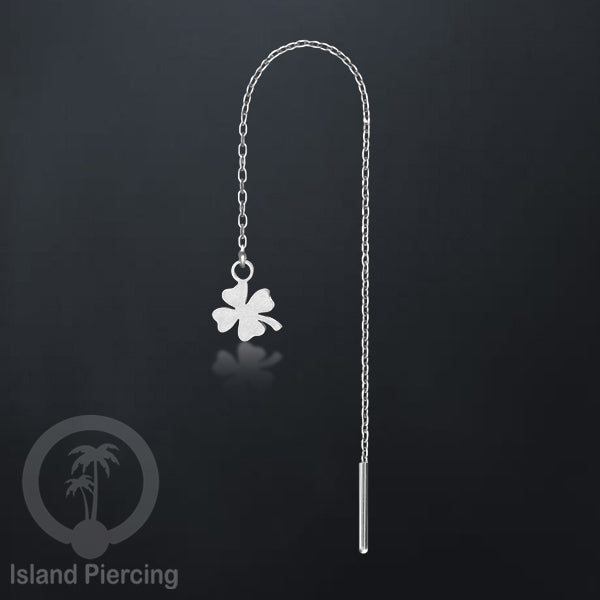 Anting Rantai Ear Threader Stainless warna silver motif Bintang, Love Heart, Lotus, Peace, Flower of Life...