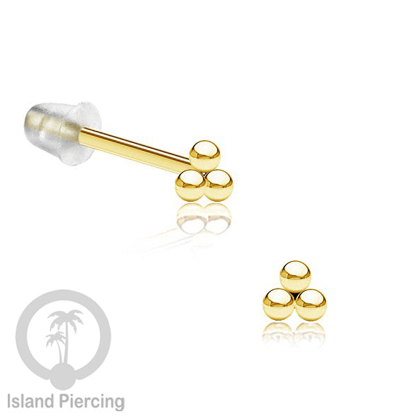 Anting Stud Stainless warna gold kualitas tinggi