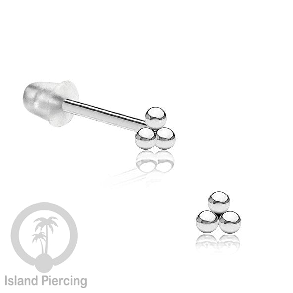 Anting Stud Stainless steel warna silver kualitas tinggi