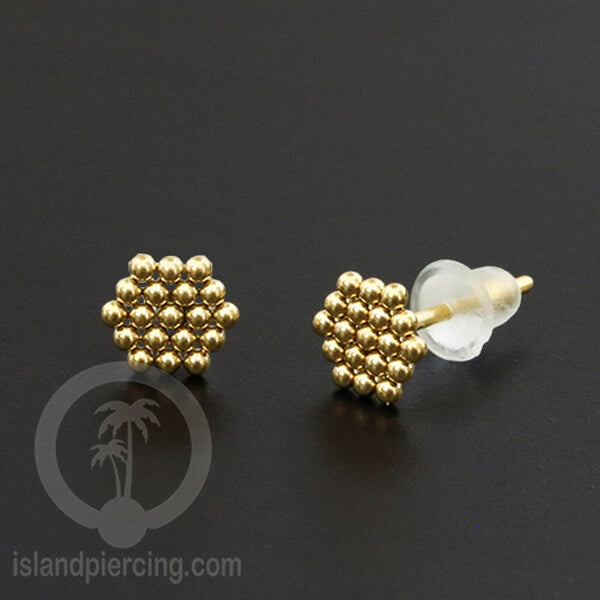 Anting Stud Stainless warna gold kualitas tinggi