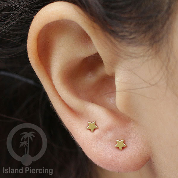 Anting Stud Stainless warna gold kualitas tinggi