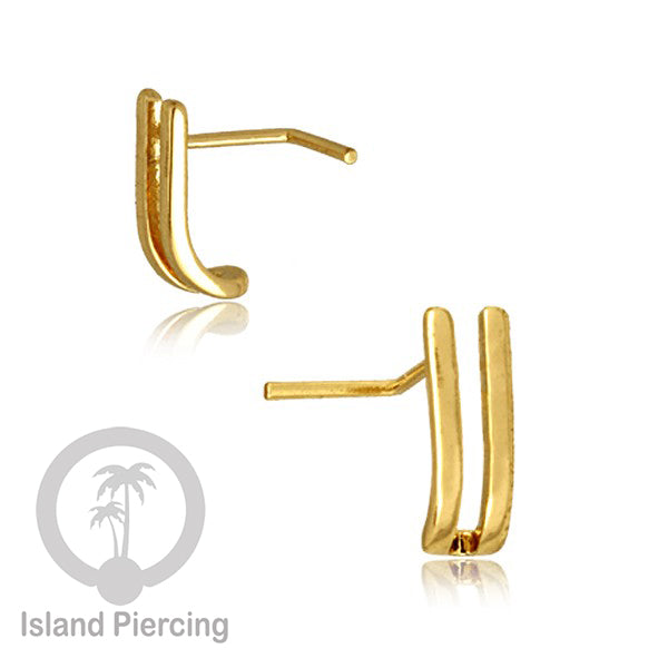 Nose Piercing Jewelry Perhiasan Hidung Nose Screw warna silver & gold