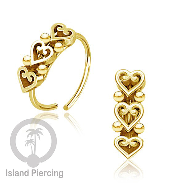 Nose Ring Piercing Jewelry Perhiasan Hidung banyak model keren warna gold