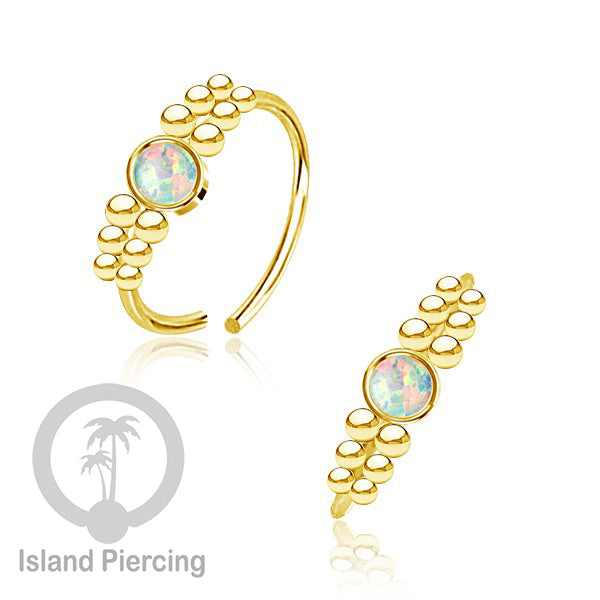 Nose Piercing Jewelry Perhiasan Hidung Nose Ring warna gold dekorasi Batu dan bola
