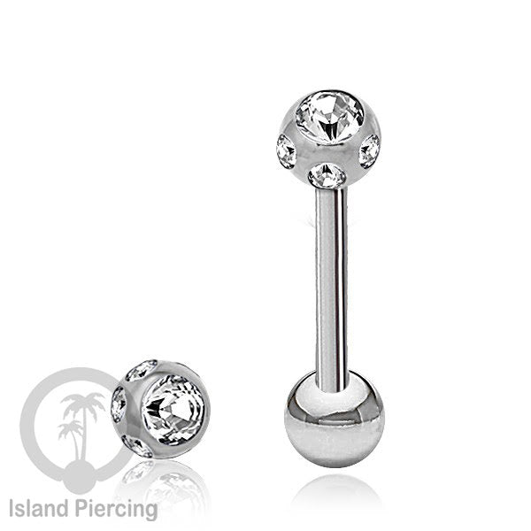 Tindik Lidah stainless warna Silver banyak motif menarik, Unique Tounge Piercing Jewelry