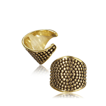 Brass Ear-cuffs anting perhiasan kuningan penjepit telinga banyak variasi unik.