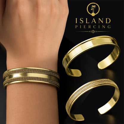 Gelang Tangan buatan Kuningan motif Bali ukuran kecil Bali style Brass Bangles