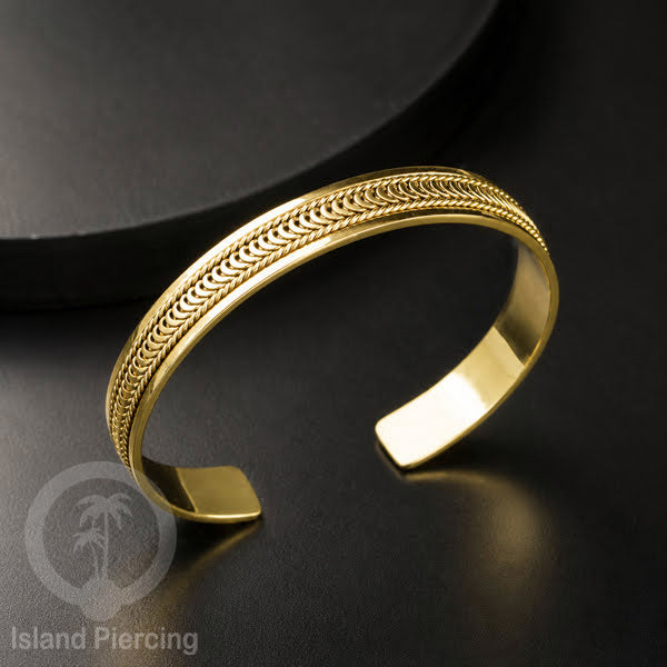 Gelang Tangan buatan Kuningan motif Bali ukuran kecil Bali style Brass Bangles