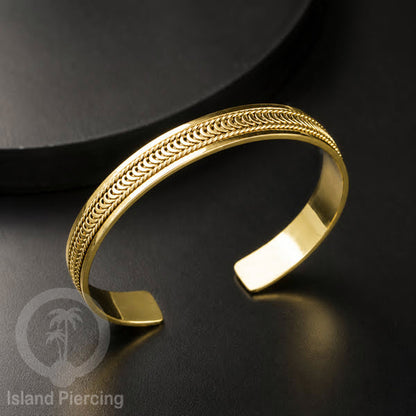 Gelang Tangan buatan Kuningan motif Bali ukuran kecil Bali style Brass Bangles
