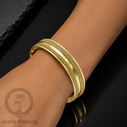 Gelang Tangan buatan Kuningan motif Bali ukuran kecil Bali style Brass Bangles