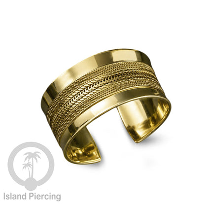 Gelang Tangan buatan Kuningan motif Bali ukuran besar Bali style Brass Bangles