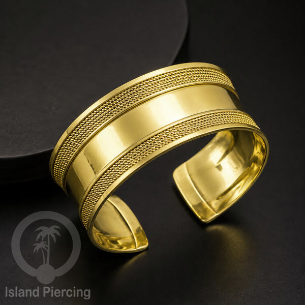 Gelang Tangan buatan Kuningan motif Bali ukuran besar Bali style Brass Bangles
