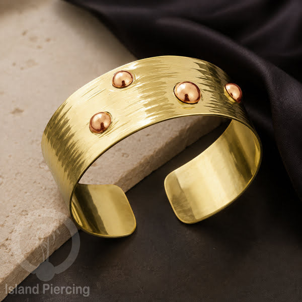 Gelang Tangan buatan Kuningan motif modern minimalis Plain style Brass Bangles
