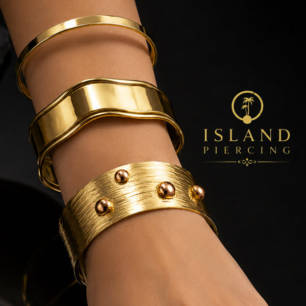 Gelang Tangan buatan Kuningan motif modern minimalis Plain style Brass Bangles