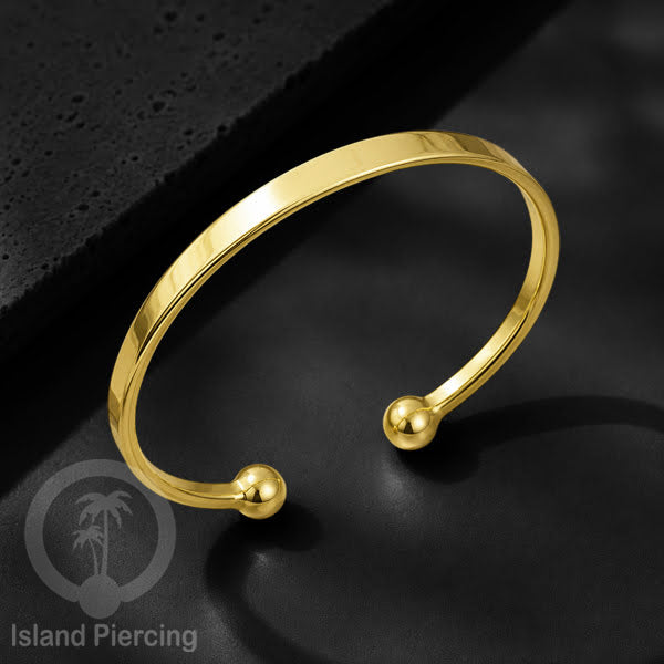 Gelang Tangan buatan Kuningan motif modern minimalis Plain style Brass Bangles