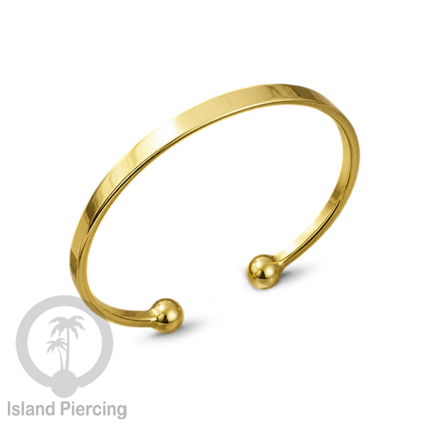 Gelang Tangan buatan Kuningan motif modern minimalis Plain style Brass Bangles