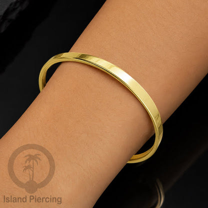 Gelang Tangan buatan Kuningan motif modern minimalis Plain style Brass Bangles