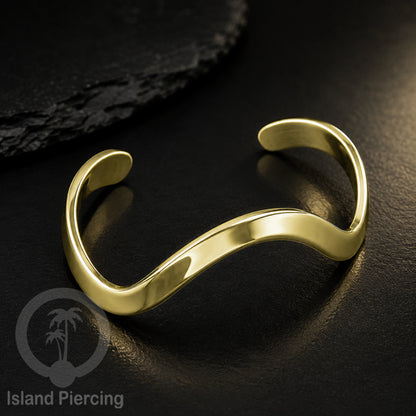 Gelang Tangan atas lengah buatan Kuningan motif modern minimalis Upper Arm Brass Bangles