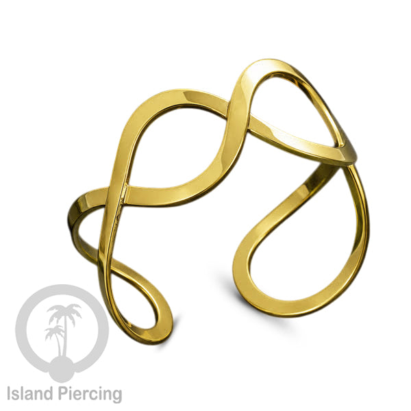 Gelang Tangan atas lengah buatan Kuningan motif modern minimalis Upper Arm Brass Bangles