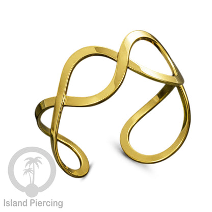 Gelang Tangan atas lengah buatan Kuningan motif modern minimalis Upper Arm Brass Bangles