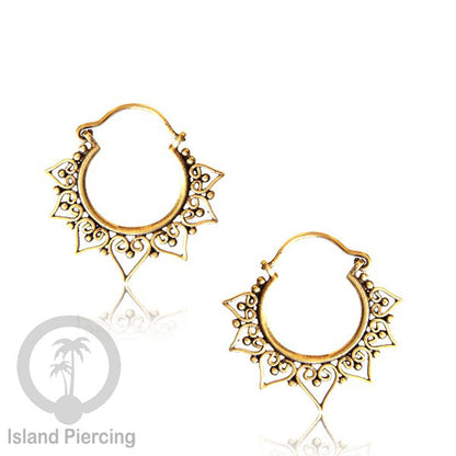 Anting dari bahan Kuningan Impor, motif klasik Bali, Tribal Brass Earrings 100% Nickel Free