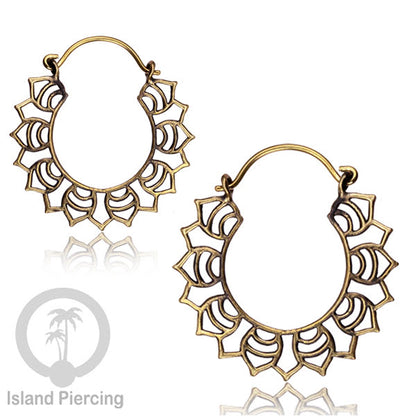 Anting Kuningan motif Pulau Bali, Brass Earring