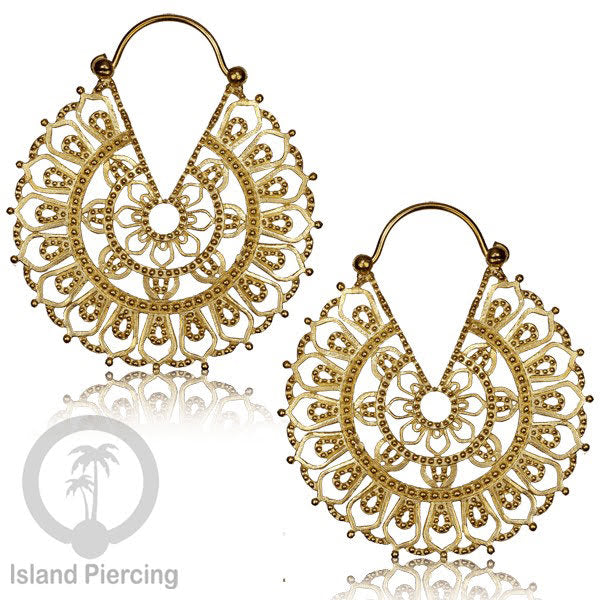 Bali style Brass Earrings, Anting Kuningan motif Mandala dan Geometrik bahan impor 100% tanpa nickel