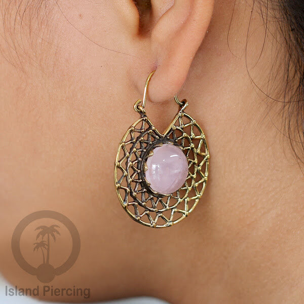Anting Kuningan motif Pulau Bali, Brass Earring