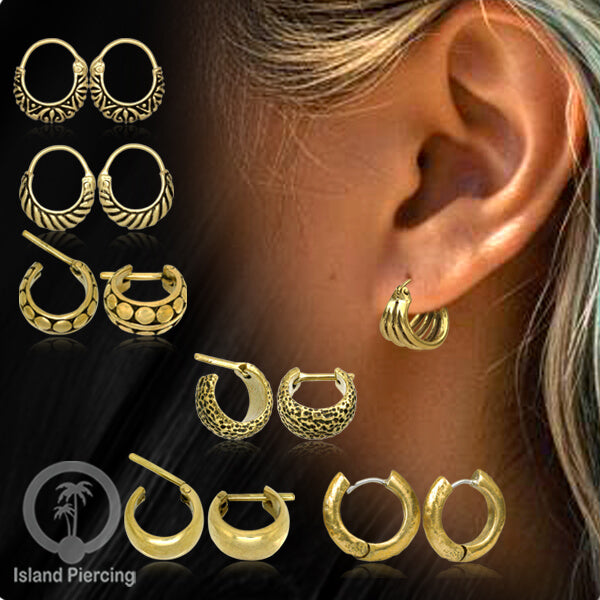 Anting-anting Kuningan ukuran kecil, Brass Ear-cuff Earrings 100% nickel free