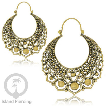 Anting-anting lingkaran kuningan besar, Bahan Impor 100% Nickel free Brass Earrings