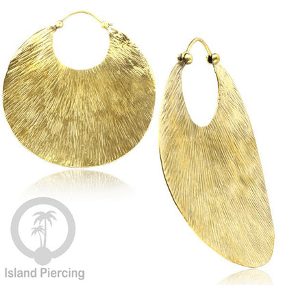 Anting Kuningan seni buatan pakai tangan, hand made Brass Earrings