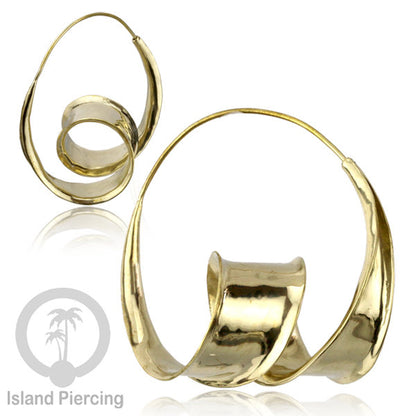 Anting Kuningan seni buatan pakai tangan, hand made Brass Earrings