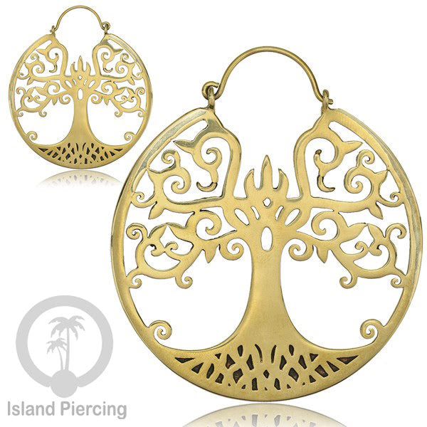 Anting-anting lingkaran kuningan besar, Bahan Impor 100% Nickel free Brass Earrings