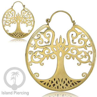 Anting-anting lingkaran kuningan besar, Bahan Impor 100% Nickel free Brass Earrings