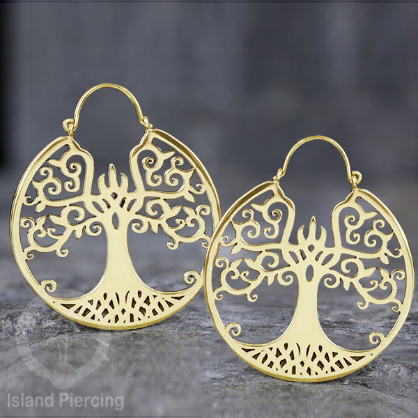 Anting-anting lingkaran kuningan besar, Bahan Impor 100% Nickel free Brass Earrings